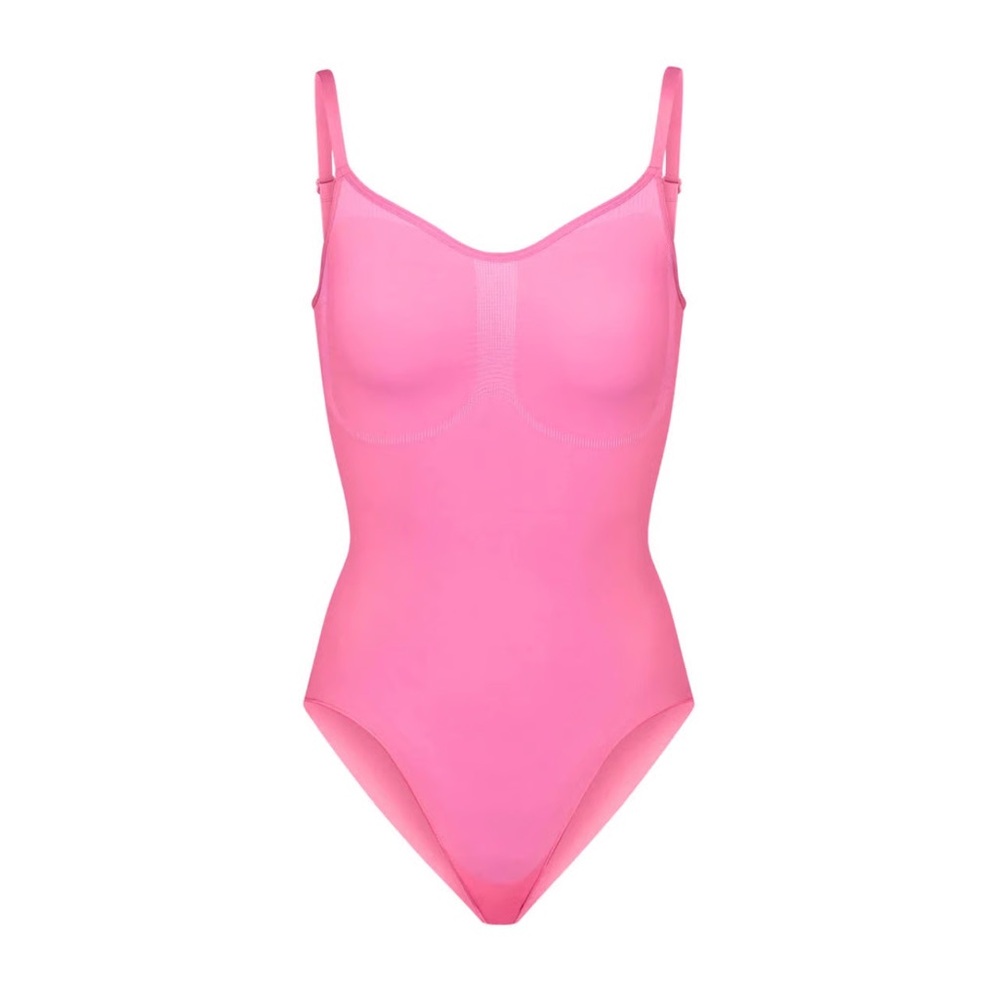 SKIMS SEAMLESS SCULPT BRIEF BODYSUIT LIMITED EDITION: NEON ORCHID S/M - Picture 5 of 13